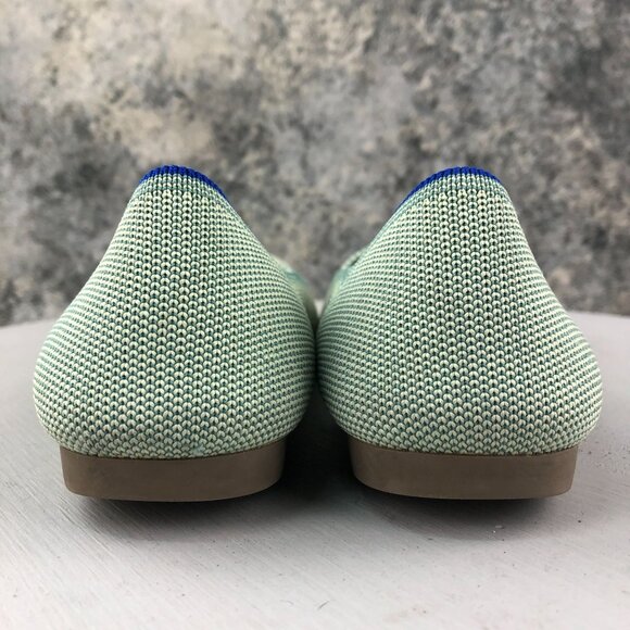 Rothy's Women's Size 6.5 The Point Mint Green Pointed Toe Slip On Ballet Flats - Picture 7 of 13